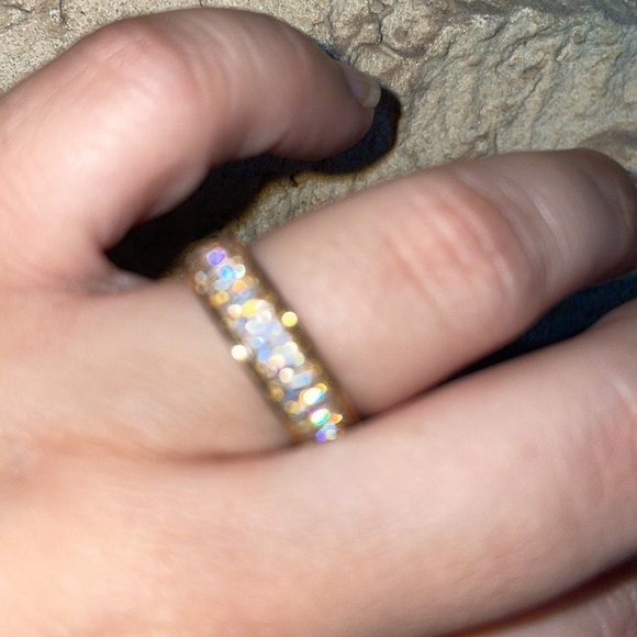 Cubic Zirconia Ring Jewelry Exquisite Wedding Engagement Gold Plated Size 6 New - Picture 12 of 14